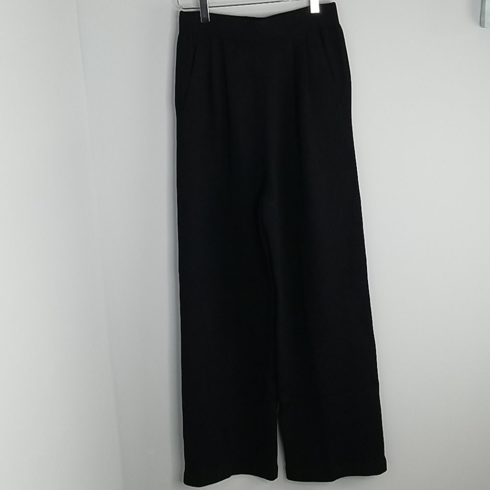 ST. JOHN by Marie Gray Wide Leg Santana Knit Pants + Pockets 4